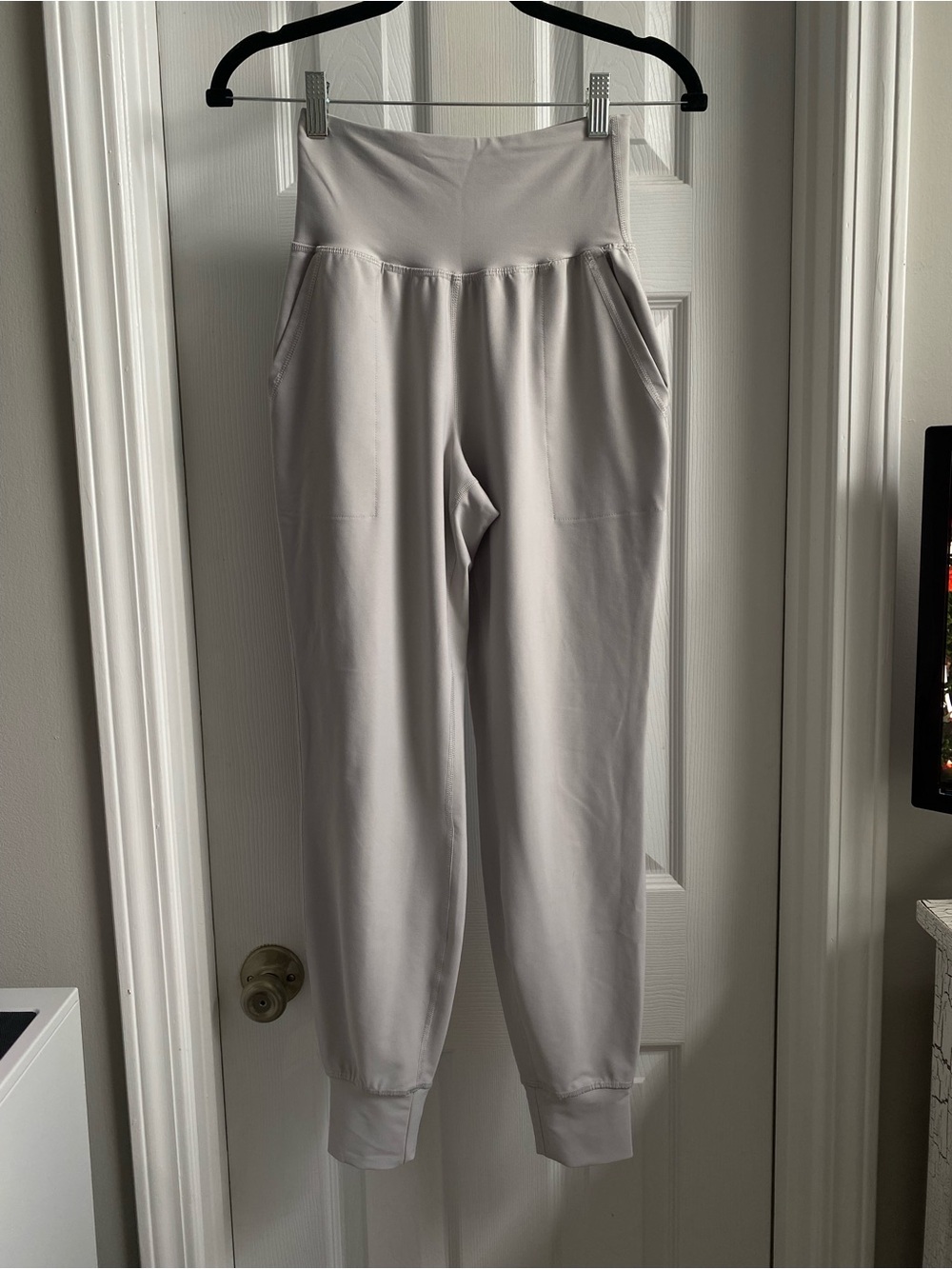 NWOT PowerSoft High-Waisted 7/8 Joggers - “Moondoggie” (Light Grey)